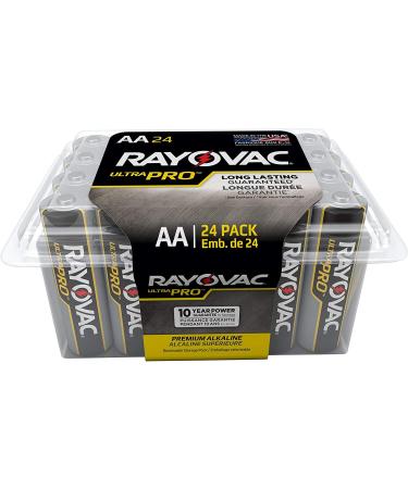 Rayovac Batteries ALAA-24F Ultra Pro AA Alkaline Batteries AA (Pack of 96) Original Version (ALAA24-4) 4 Pack Batteries