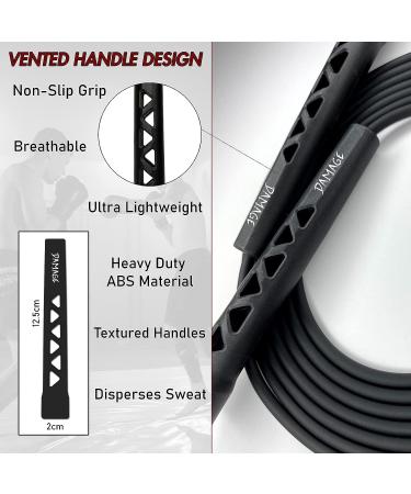 DAMAGE Fight Gear Boxer Classic Speed Rope - Lightweight PVC Skipping Jump Rope for Boxing, Fitness, MMA - Non-Slip Ventilated Handles - Tangle-Free Jump Rope - Buy Online on SooperMarket.com