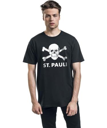 FC St. Pauli Skull Men's T-Shirt | XXL Black Fan Merch | Stylish Football Apparel - Buy Online on SooperMarket.com