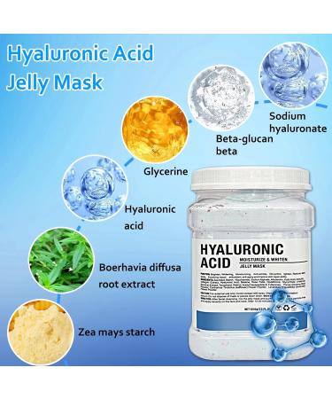 Jelly Mask Powder for Facials Care Hyalorunic Acid Moisturizing Jelly Face Mask Jelly Masks for Facials Professional Hydro Jelly Mask DIY Spa Mask with Double-ended Silicone Brush 23 Fl Oz Blue - Buy Online on SooperMarket.com