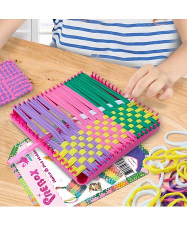 PREBOX Weaving Loom Kit for Kids and Adults - Potholder Loops Crafts for Girls Ages 6-12 - Pot Holder Loom Knitting Kit and Gifts for Beginners - Make 6 Masterpieces - Buy Online on SooperMarket.com