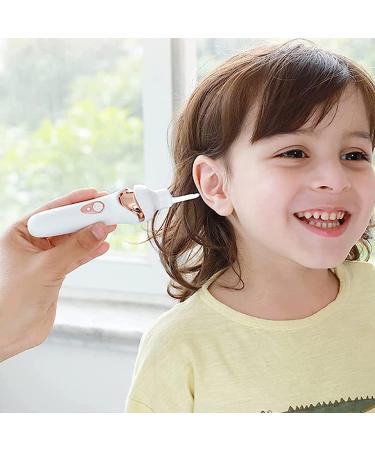 Electric Earwax Removal Kit/Earwax Removal Vacuum/Earwax Cleaner with LED Light/Portable Cleaning Kit for Adults and Kids White