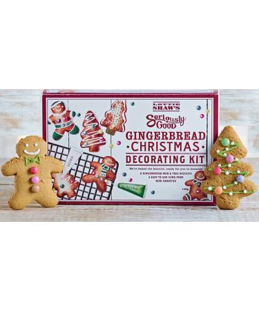 Lottie Shaw's Gingerbread Men and Christmas Tree Biscuit Decorating Kit - 220g