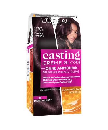 L'Or al Paris Casting Creme Gloss No. 316 Dark Cherry Dunkle Kirsche 1 Count (Pack of 1)