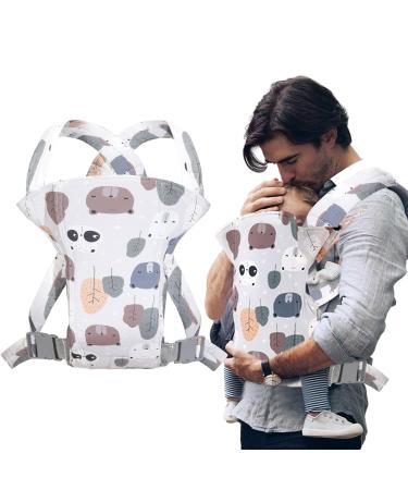 Liuer baby carrier for newborns from birth baby carrier belly carrier portable breathable back carrier convertable front and back baby carrying bag baby carrier for infants toddlers from 3-15kg white