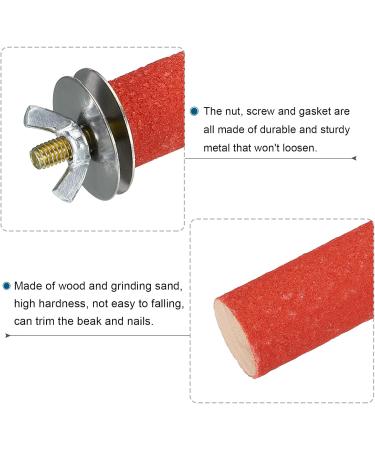 PATICIL 1.1x13.9 Bird Paw Stand - Wood Bars for Small Birds Parrots & Lovebirds - Cage Accessories - Red - Buy Online on SooperMarket.com