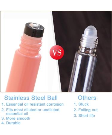 Apstaqeoo 6Pcs 10Ml Essential Oils Roller Bottles Empty Roll on Bottles with Roller Ball & Gold Lids Refillable Glass Roller Bottle with Opener Label for Perfume Fragrance Aromatherapy - Buy Online on SooperMarket.com