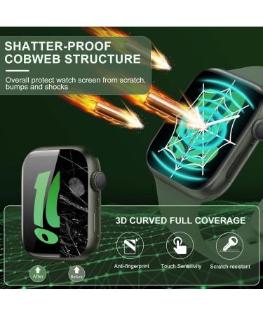 Flokinice Apple Watch Series 8/7 45mm Screen Protector - 2 Pack | Anti-Fog, Waterproof, Tempered Glass | Full Coverage, Scratch-Hide Tech - Buy Online on SooperMarket.com