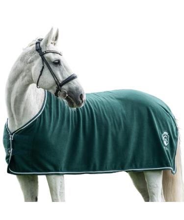 Equilyx sweat ceiling Horse perfect fit Fleecedecke stable ceiling Transport ceiling Warming moisture absorbing breathable (opal green 125) Opal green 125