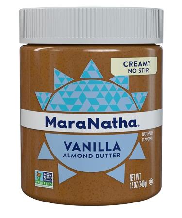 MaraNatha Creamy Roasted Vanilla Almond Butter No Stir 12 Ounce Jar