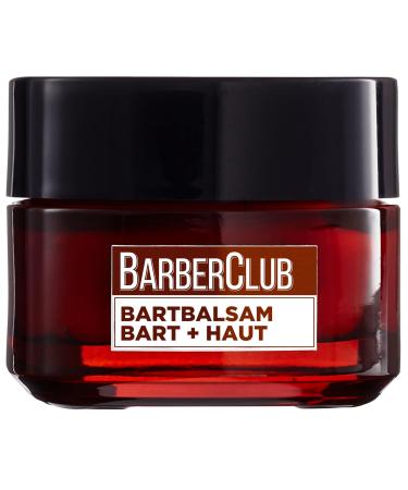 L'Or al Men Expert Bartbalsam Bart + Skin for Men Support in Healthy Bart Growth Beard Care for Men with Ethleian Cedar Wood Oil Barber Club 1 x 50 ml 50 ml (1 Series)