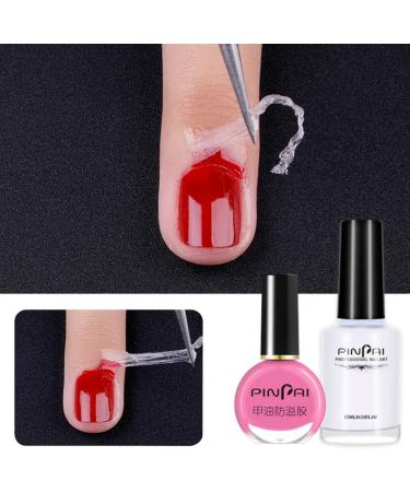 3 set of Peel Off Protective Nail Polish Manicure Liquid Tape Spill-proof Gel Tearable Nail Care Tool 15ml White 3 set of (white 15m) - Buy Online on SooperMarket.com