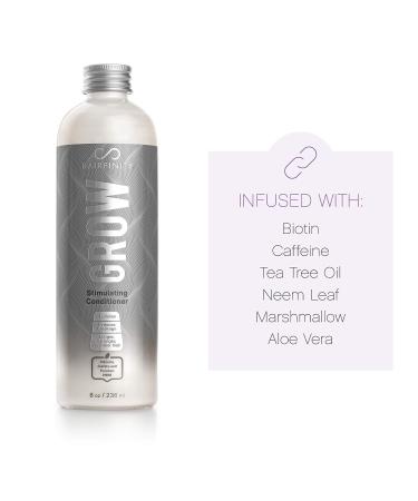 Hairfinity Grow Stimulating Conditioner - Caffeine & Biotin Formula for Hair Loss - Sulfate & Silicone Free - Thickening for Fine, Thin, Dry, Curly Hair 8oz - Buy Online on SooperMarket.com