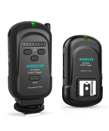 Wireless Flash Trigger 2.4 GHz with Transmitter and Receiver for Canon, Nikon, Panasonic, Olympus, Fuji, Pentax, Samsung,Sony(Except Sony Flashes) Flash Trigger Set