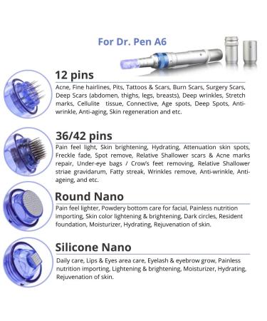 Dr. Pen Ultima A6 Replacement Cartridges - 20 Pack Round Nano - Bayonet Slot Disposable Parts - Buy Online on SooperMarket.com