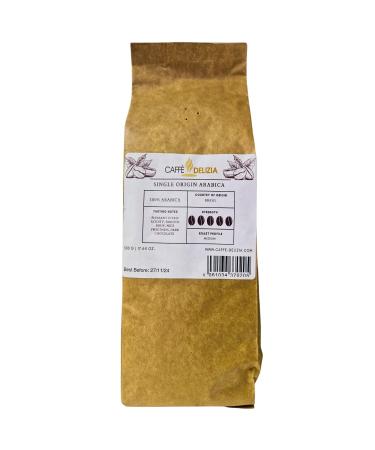 Caffe Delizia Single Origin Arabica Coffee Beans | Medium Roast Blend | 500g Bag