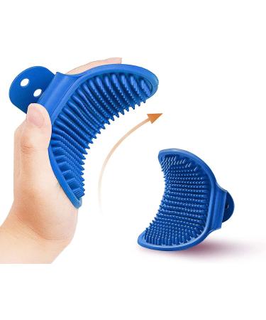 Jkxwx Silicone Pet Brush Glove | Blue Dog & Cat Washing Brush for Fur Removal Bathing & Cleaning - Buy Online on SooperMarket.com