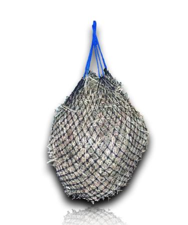 1x Heunetz horses Extra tightly mesh + 1x carabiner species -appropriate feeding improved digestion & well -being of the animals hay grass food straw feeding net heusack 4.5 kg filling weight 1x dark blue