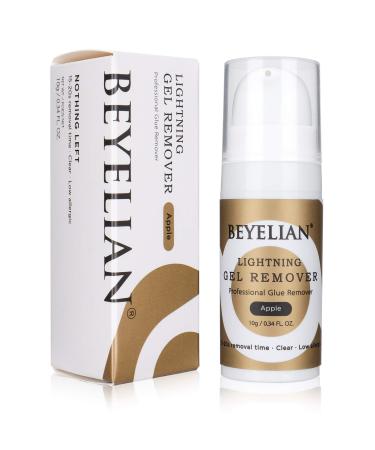 Eyelash Extension Remover,Lash Extension Glue Remover No Burn Gel Remover Professional Lash Remover for Lash Extensions Apple Scent by BEYELIAN