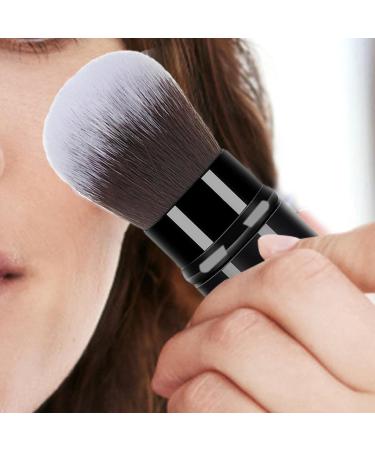 Makeup Brush for Foundation - Multipurpose Telescopic Cosmetics Brushes | Portable Face Makeup Brushes Beginner Friendly Powder Brush for Home Travel Black - Buy Online on SooperMarket.com