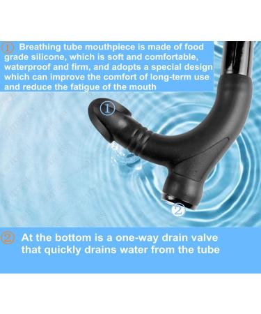 SACBOLA Dry Snorkel for Advanced Swim Training - Blue | Perfect for Pool Swimming & Open Water Snorkeling - Buy Online on SooperMarket.com