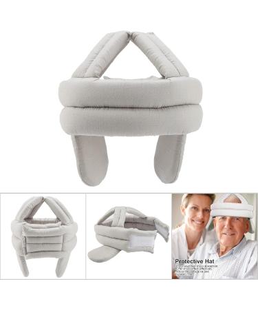 Breathable Protective Hat for Seniors | Impact Prevention Head Cap with Hearing Protection - Light Grey - Buy Online on SooperMarket.com