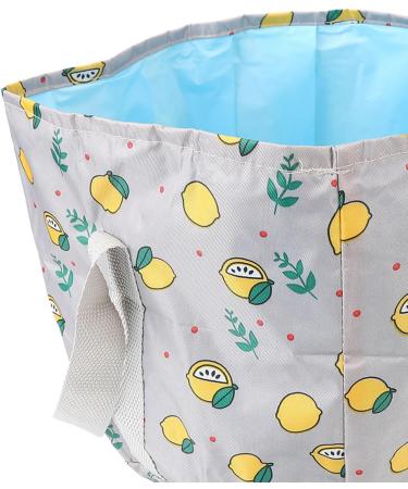 Verdant Touch Portable Travel Foot Bath Tub Portable Travel Foot Bath Tub Waterproof Collapsible Foot Bath Basin for Outdoor Picnic High Temperature Resistance Gray Lemon - Buy Online on SooperMarket.com