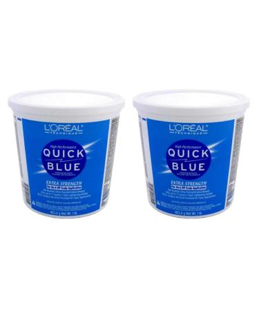 Loreal Quick Blue Powder Bleach Extra Strength 1Lb. (473ml) (2 Pack)