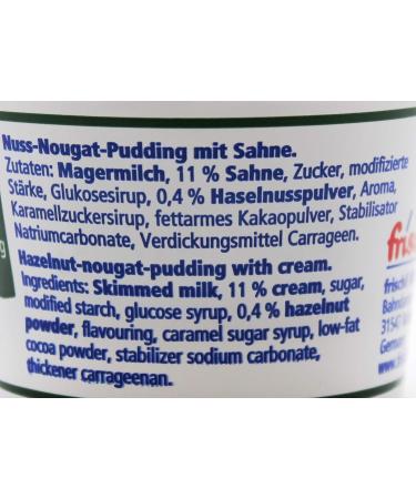 Frischli Nut-Nougat Pudding with Cream - Pack of 20 (20 x 85g) | International Shipping Available - Buy Online on SooperMarket.com