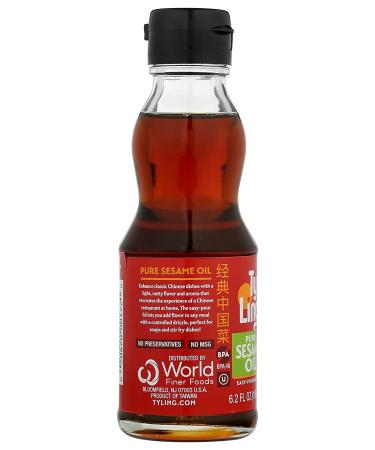 Ty Ling Pure Sesame Oil 6.2 fl oz - Premium Cooking Oil for Authentic Flavor - Buy Online on SooperMarket.com