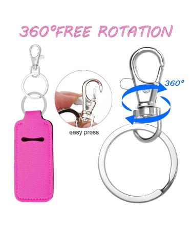 Sliverdew 8 Pcs Chapstick Holder Key Chain - Lip Balm Sleeve Pouch & Lipstick Keychain for Women - Ideal Travel Accessories - Buy Online on SooperMarket.com