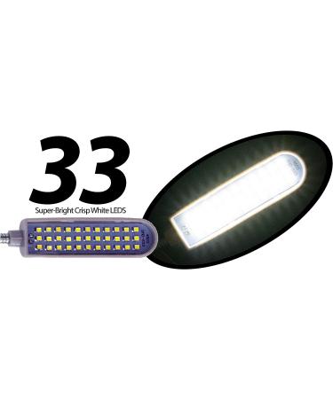 33-LED Multipurpose Flexible Gooseneck Work Light | Magnetic Base | White Soft Light for Sewing, Quilting, Crafting, Workshop | Ideal for Lathes, Drill Presses - Buy Online on SooperMarket.com
