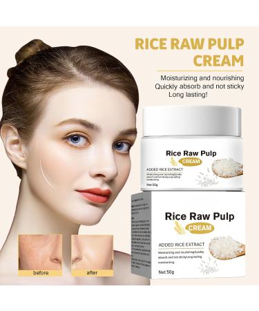 Rice Raw Pulp Face Cream Anti Aging Face Cream Face Moisturiser Brightening Face Cream Skin Tightening Cream for Face Anti Wrinkle High Firming & Deep Nourishing Smooth Elasticity - Buy Online on SooperMarket.com