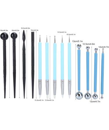 13 PCS Carving Modeling Clay Sculpting Tools Set - Premium Dotting Tools for Art Embossing & Nail Design - International Shipping Available - Buy Online on SooperMarket.com