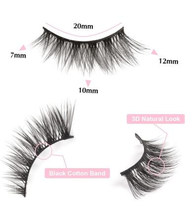 Glowingwin Wispy Cat Eye Half Lashes - 10 Pairs of Handmade Soft Corner False Eyelashes for Natural, Reusable, and Fluffy Look - 3/4 Strip Faux Mink Half Lashes-C - Buy Online on SooperMarket.com