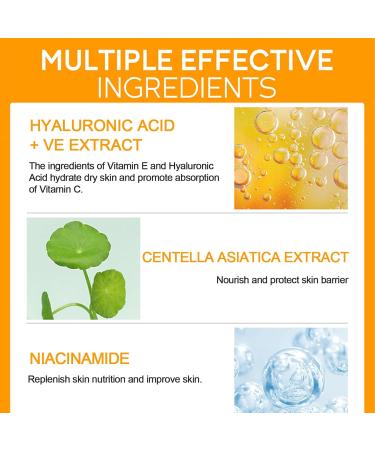 Buy Vitamin C Facial Moisturizer - Anti-Aging Face Cream with Hyaluronic Acid & Centella Asiatica | Best for Dry Skin - Unisex Moisturizer - Buy Online on SooperMarket.com