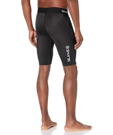 Skins Men's Series-1 Compression Half Tights/Shorts Large Black | Performance Enhancing Activewear - Buy Online on SooperMarket.com