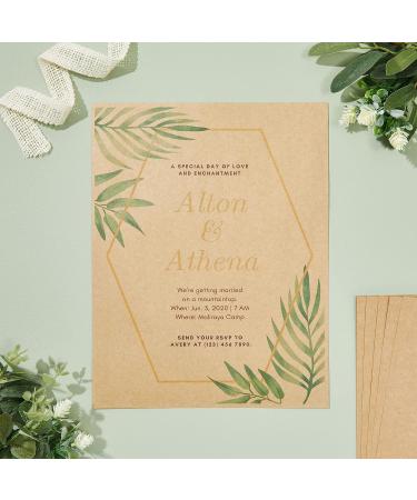 48 Sheets Brown Kraft Paper Material for Crafts  Party Invitations  Wedding  Letter Size (120 gsm  8.5 x 11 In) - Buy Online on SooperMarket.com