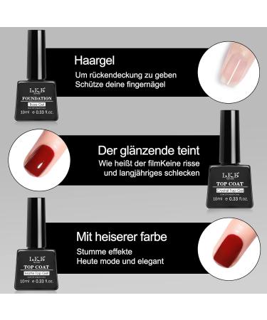 Lke Schellack Nailack Starter Set with 72W Lamp | 6 Colors Gel Nail Polish Base & Top Coats | DIY Soft Nail Art Decoration - Buy Online on SooperMarket.com