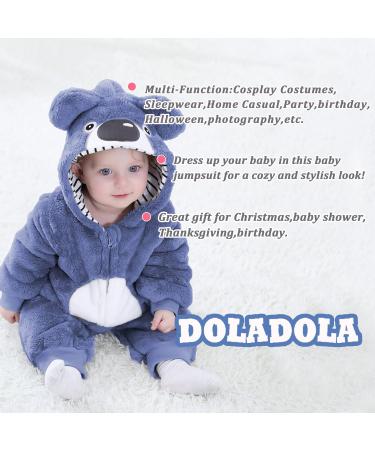 Doladola Unisex Baby Animal Romper - Spring/Autumn Flannel One Piece Pyjamas (12-18 Months, Bluekoala) - Buy Online on SooperMarket.com