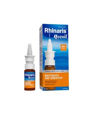 Rhinaris Nozoil Moisturizing & Lubricating Nasal Spray 10ml - Long Lasting Relief from Dryness Congestion Itchiness - Preservative-Free & Soothing Daily Nasal Care for Men & Women