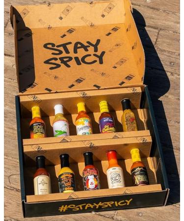 Hot Ones Season 22 Lineup Hot Sauce Challenge Kit - 10-Pack of Unique Natural Ingredients Gift Box for Spice Lovers - Small Batch 5 fl oz Bottles - Buy Online on SooperMarket.com