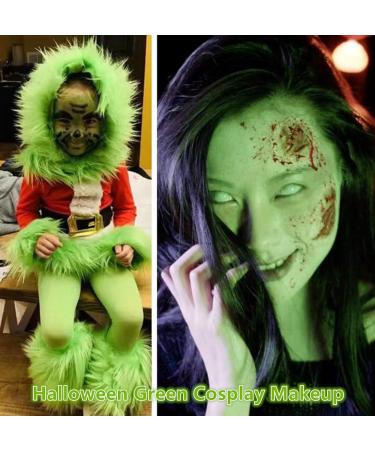 Go Ho Cream-Blendable Green Face Paint Stick (1.06 Oz) for Halloween Cosplay Grinch Costume - Waterproof Full Body Makeup Stick - Buy Online on SooperMarket.com