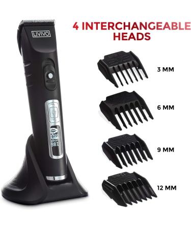 LIVIVO Digital Hair Clipper and Beard Trimmer Wireless Grooming Set with Extra Sharp Long Lasting Blades and Multiple Trimmer Attachments - Buy Online on SooperMarket.com