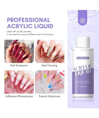 Saviland 120ml Acrylic Nail Liquid for Acrylic Powder - MMA-Free Formula for Nail Extension and Carving at Home or Salon - Buy Online on SooperMarket.com
