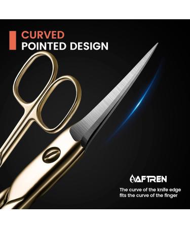 Cuticle Scissors Precision Manicure Beauty Nail Scissors for Small Children Cuticle Nipper Professional Stainless Steel Scissors for Men Women 3.7 Inch Gold - Buy Online on SooperMarket.com