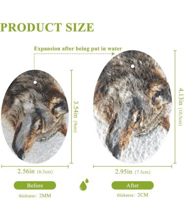 Kigai Sketch Wolf Scrubbing Sponge 3 Packs Reusable Dish Wash Scrub Sponge Clean Stubborn Oil Stains Anti-Scratch Cleaning Sponge for Kitchen Tableware - Buy Online on SooperMarket.com