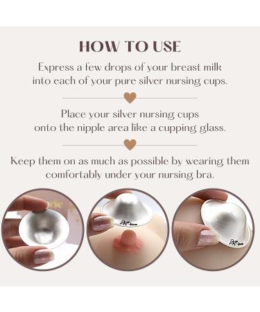 The Original Silver Nursing Cups - Nipple Shields for Nursing Newborn - Newborn Essentials Must Haves - Nipple Covers Breastfeeding - Soothe and Protect Your Nursing Nipples - 925 CT 925-CARAT - Buy Online on SooperMarket.com