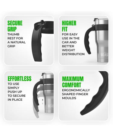 Greens Steel 20 oz BEAST Tumbler Handle - Anti-Slip Grip for Travel Mug - Lightweight and Durable Cup Holder - Tumbler Accessories - Buy Online on SooperMarket.com