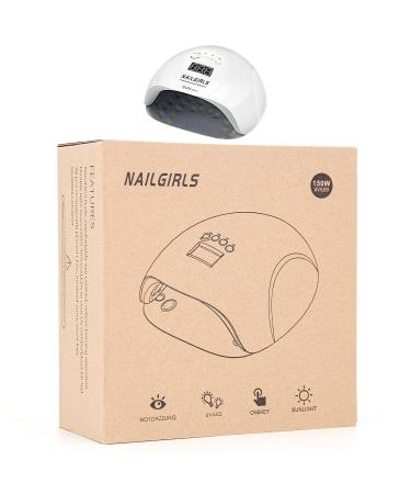NailGirls 150W LED UV Nail Lamp - Fast Drying Nail Dryer with Auto Sensor & LCD Display | Removable Magnetic Plate for Gel Nails - Perfect for Finger & Toenail Studios - Buy Online on SooperMarket.com